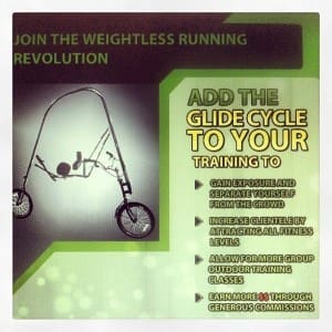 GlideCycle Run Bike fitness brochure